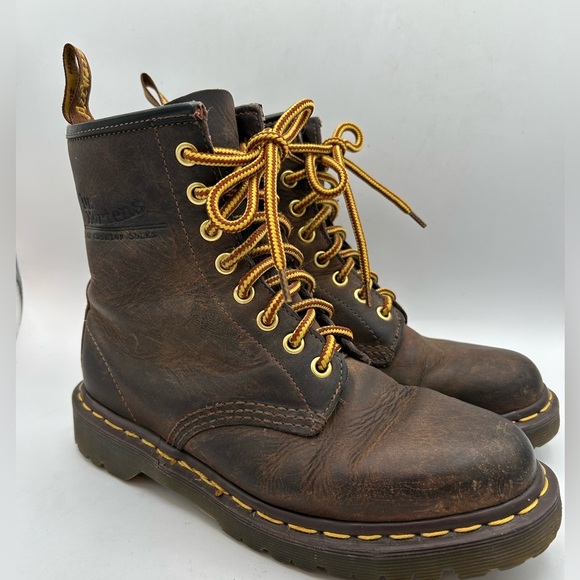 Dr. Martens Doc England MIE Rare 90's Vintage Crazy Horse 1460 Boots UK5 US7 Y2K - Picture 4 of 12